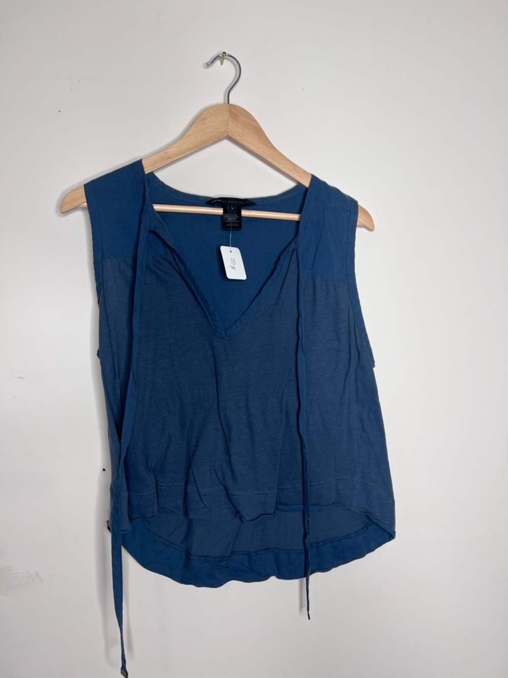 Marc Jacobs Deep Teal Sleeveless V-Neck Tank